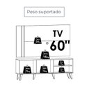 Ver imagem 7 de Rack com Painel para TV até 60 Polegadas 160CMX147,5cm 2 Portas Cronos Marrom