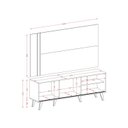 Ver imagem 5 de Rack com Painel para TV até 60 Polegadas 160CMX147,5cm 2 Portas Cronos Marrom