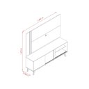Ver imagem 6 de Rack com Painel para TV até 60 Polegadas 160CMX147,5cm 2 Portas Cronos Marrom
