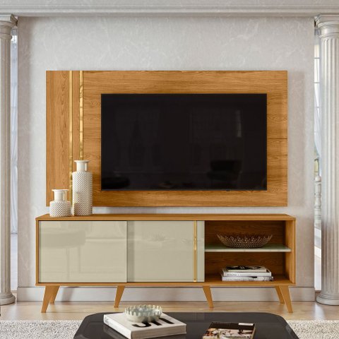 Rack com Painel para TV até 60 Polegadas 160cmx147,5cm 2 Portas Cronos