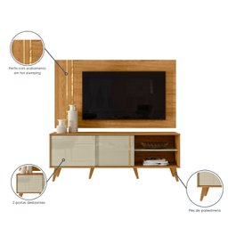 Rack com Painel para Tv até 65 Polegadas 2 Portas Cronos - 5