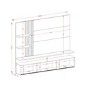 Ver imagem 5 de Painel para TV até 65 Polegadas LED Ripado 2 Portas Atena