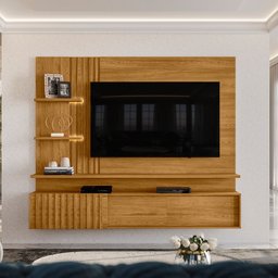 Painel para TV até 65 Polegadas LED Ripado 2 Portas Atena - 2