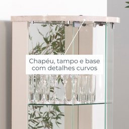 Cristaleira com Espelho 180x67cm Marina - 12