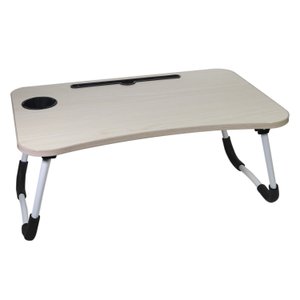 Mesa Dobrável Multiuso com Porta-copos e Suporte de Tablet