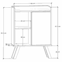 Ver imagem 6 de Aparador Cantinho do Café Buffet Sala Retrô Pés Madeira