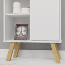 Ver imagem 5 de Aparador Cantinho do Café Retrô Pés Madeira MDP Branco 81,5x60x30cm