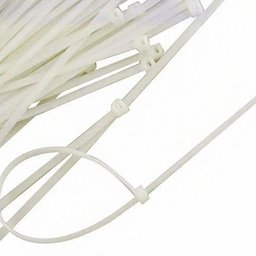 Abraçadeira de Nylon 1000 Uni Cinta Enforca Gato Plastica Branco 200mm x 2.5mm - 5