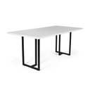 Ver imagem 1 de Mesa de Jantar Industrial Retangular 160x90cm 6 Lugares Atos MDF Branco - Straub Web