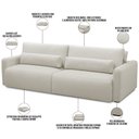 Ver imagem 4 de Sofá Retrátil Reclinável para Sala de Estar Living 210cm Sevilha F04 Veludo Bege - Lyam Decor