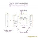 Ver imagem 3 de Guarda Roupa Dormitório Modulado Paris Casal 1,38 M - Roupeiro Luciane M05:branco