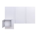Ver imagem 4 de Cabeceira para Cama de Solteiro com Mesa de Cabeceira Zurique Branco