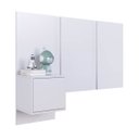 Ver imagem 3 de Cabeceira para Cama de Solteiro com Mesa de Cabeceira Zurique Branco