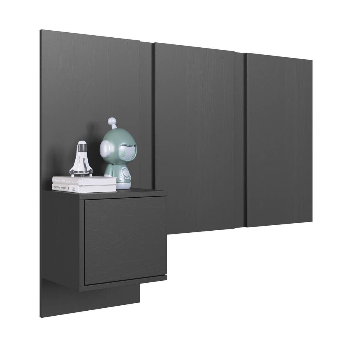 Cabeceira para Cama de Solteiro com Mesa de Cabeceira Zurique - 4