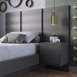 Cabeceira para Cama de Solteiro com Mesa de Cabeceira Zurique - 2