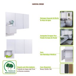 Cabeceira para Cama de Solteiro com Mesa de Cabeceira Zurique - 6