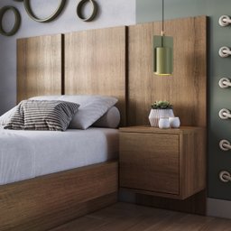 Cabeceira para Cama de Solteiro com Mesa de Cabeceira Zurique - 2