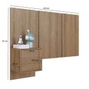 Ver imagem 5 de Cabeceira para Cama de Solteiro com Mesa de Cabeceira Zurique Marrom