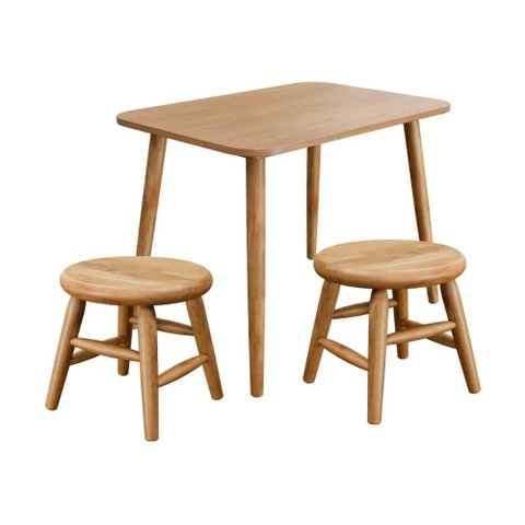 Conjunto Mesa Infantil com 2 Banquetas Multimóveis Cr50280 Natural