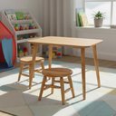 Ver imagem 2 de Conjunto Mesa Infantil com 2 Banquetas Multimóveis Cr50280 Natural