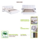 Ver imagem 6 de Cabeceira para Cama de Casal com Mesas de Cabeceira Zurique