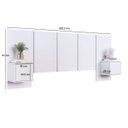 Ver imagem 5 de Cabeceira para Cama de Casal com Mesas de Cabeceira Zurique Branco