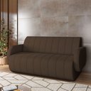 Ver imagem 3 de Sofá Decorativo Living Sala de Estar Bornéu 148cm Pés de Madeira Veludo Marrom G33 - Gran Belo