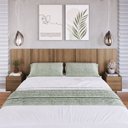 Ver imagem 1 de Cabeceira para Cama de Casal com Mesas de Cabeceira Zurique Marrom