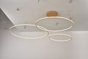 Ver imagem 2 de Pendente 3 Anéis Horizontal Dourado Led Interno e Externo 147w 3200k Bivolt Paris Luz