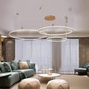Ver imagem 1 de Pendente 3 Anéis Horizontal Dourado Led Interno e Externo 147w 3200k Bivolt Paris Luz