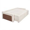 Ver imagem 6 de Sofá Cama Dublin 1,90m, Retrátil e Reclinável, Tecido Bouclé, Cru Molas Ensacadas, .