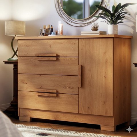 Cômoda Sapateira 4 Gavetas 1 Porta Multiuso para Quarto Grande Adulto Organizador Roupas Bréscia