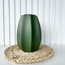 Ver imagem 3 de Vaso Centro de Mesa Verde Oliva Moderno Trabalhado Cerâmico