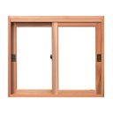 Ver imagem 1 de Janela de Madeira Vitro de Correr Panorâmico 2 Folhas Móveis Reto de Eucalipto Esel -1.40(L)X1.20(A)