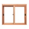 Janela de Madeira Vitro de Correr Panorâmico 2 Folhas Móveis Reto de Eucalipto Esel -1.40(L)X1.20(A) - 1