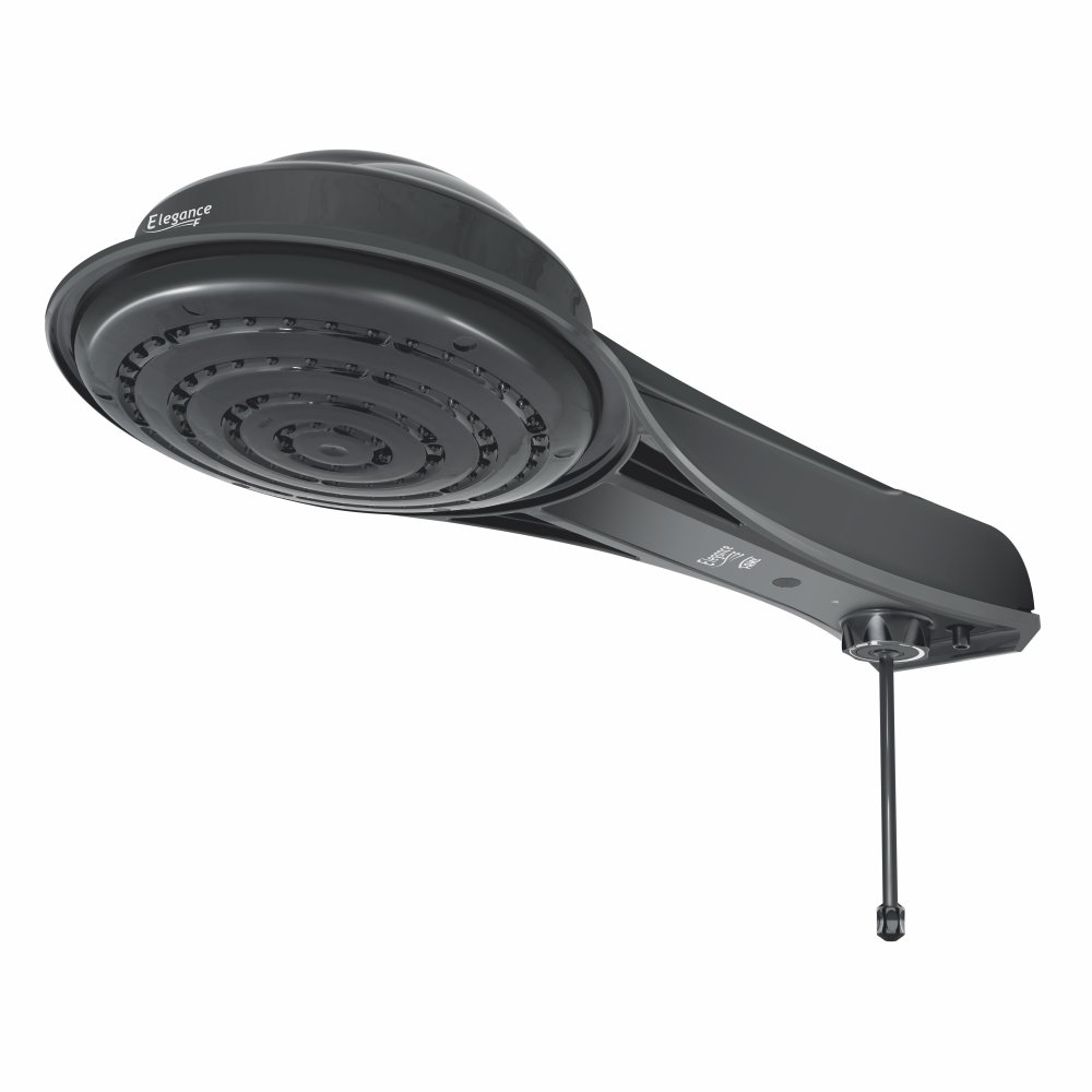 Chuveiro Ducha Eletrônico Elegance Preto Black Grande Fame:127v 5400w - 2