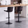 Banqueta Giratória Alta para Cozinha Balcão Bar Os 50 Cor Marrom Kit com 2 Unidades - 3