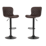 Banqueta Giratória Alta para Cozinha Balcão Bar Os 50 Cor Marrom Kit com 2 Unidades - 1