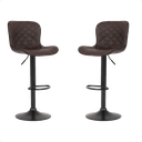 Ver imagem 1 de Banqueta Giratória Alta para Cozinha Balcão Bar Os 50 Cor Marrom Kit com 2 Unidades