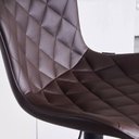 Ver imagem 4 de Banqueta Giratória Alta para Cozinha Balcão Bar Os 50 Cor Marrom Kit com 2 Unidades