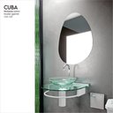 Ver imagem 3 de Cuba Vidro Moldado 35 x 35 cm Transparente/Incolor Cris Metal