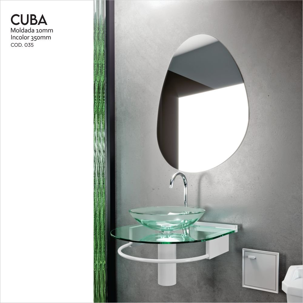 Cuba Vidro Moldado 35 X 35 cm - 3