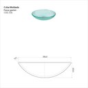 Ver imagem 2 de Cuba Vidro Moldado 35 x 35 cm Transparente/Incolor Cris Metal