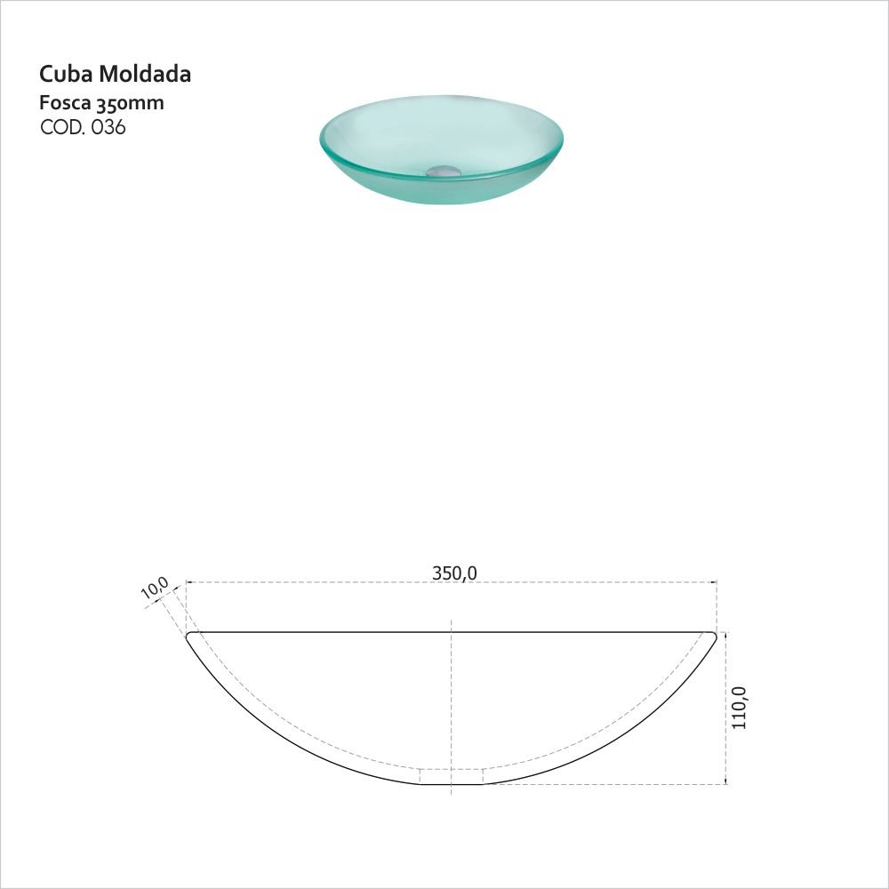 Cuba Vidro Moldado 35 X 35 cm - 2