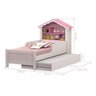 Cama Infantil Casinha de Princesa com Cama Auxiliar - 2