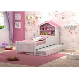 Cama Infantil Casinha de Princesa com Cama Auxiliar - 3