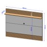 Painel para Tv até 75 Polegadas Icaraí 1 Prateleira Naturalle/off White - Móveis Bechara - 3