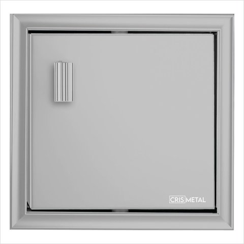 Saboneteira de Alumínio Embutir - 755 Cinza/Silver