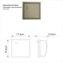 Ver imagem 2 de Saboneteira Embutir - Cris-Metal - 756 para Banheiro Bege/Champagne