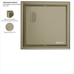 Saboneteira Embutir - Cris-metal - 756 para Banheiro - 3